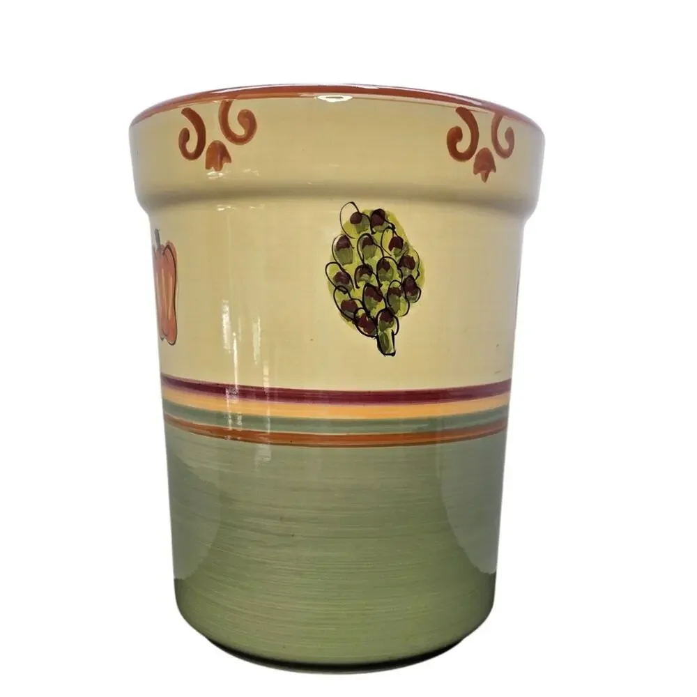 HD Designs Veggie Garden Utensil Holder Ceramic Kitchen Crock 7